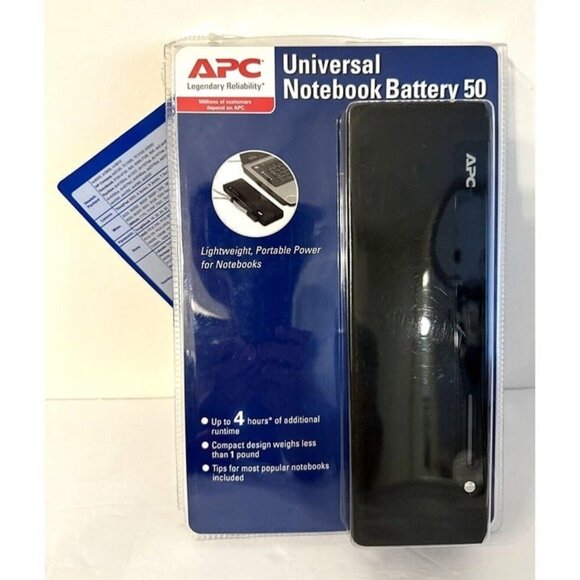 APC Universal Notebook Battery 50 Lightweight Portable Model UPB50 - NEW SEALED